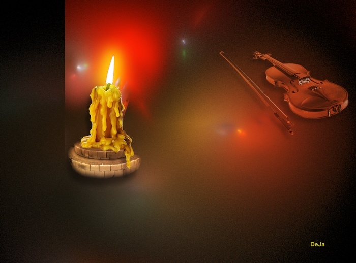 svíce a housle